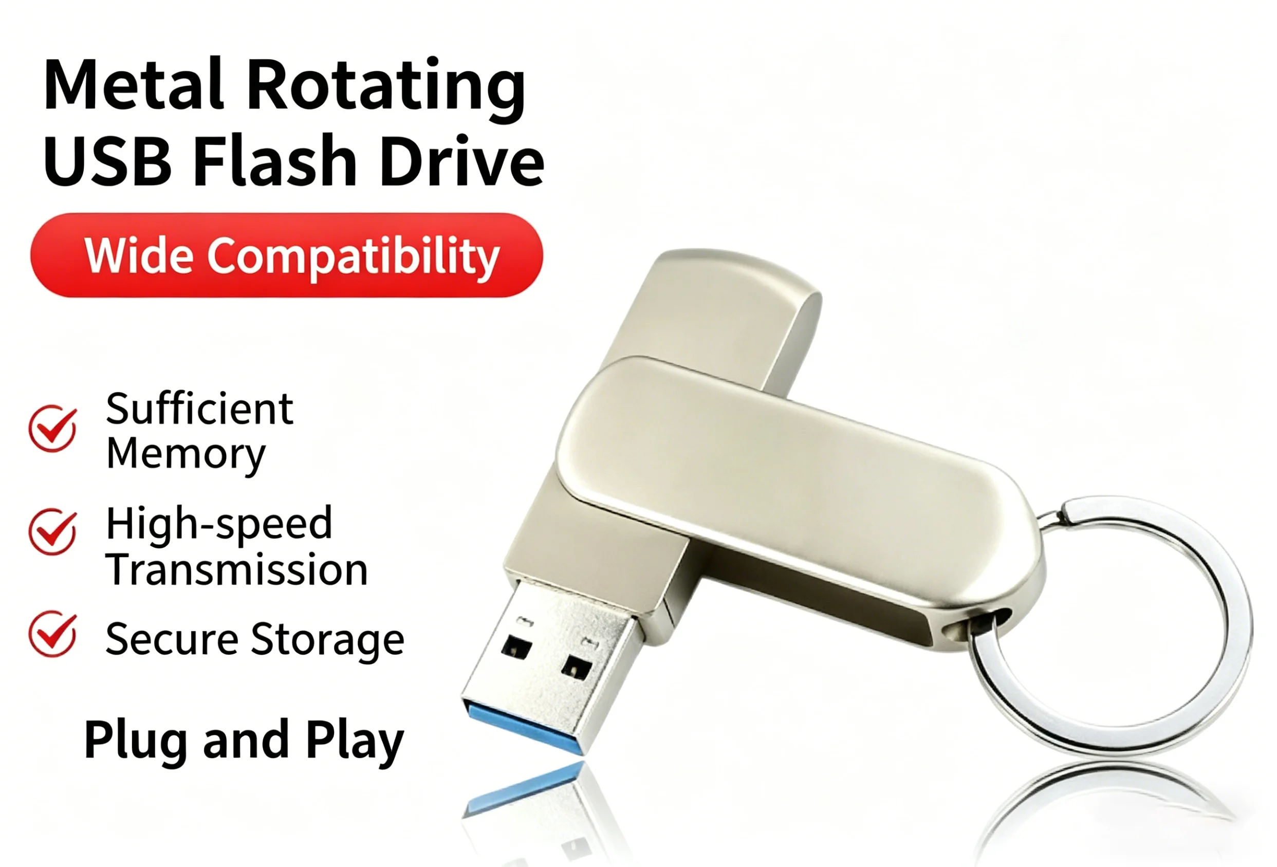 Metal USB 3.0 High Speed Flash Drive Pendrive 32GB 64GB 128GB 256GB Portable Memoria USB Stick For PC Laptop