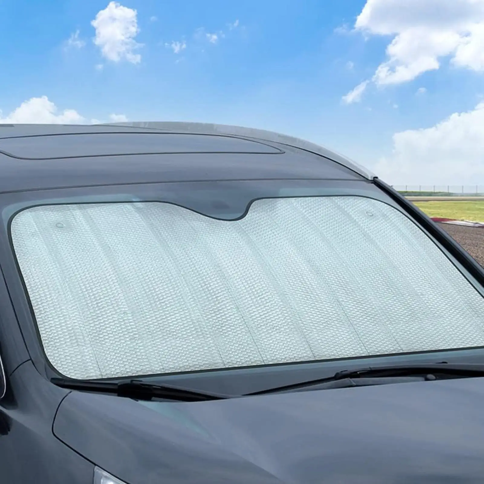 Car Windshield Sun Shade Universal Reflective Thickened Privacy Cover Car Window Shades For SUV Summer Electric Vehicle Hybrid view 3