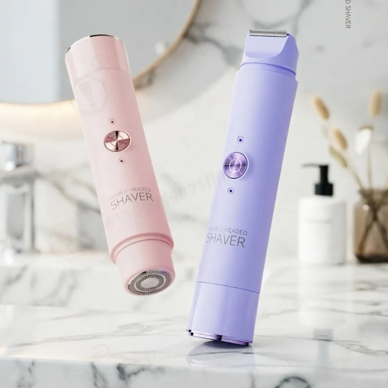 2‑in‑1 Women Wireless Rechargeable Shaver Dual‑Head Bikini Trimmer Wet & Dry