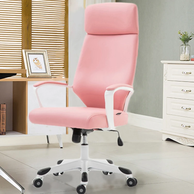 

Designer Pink Office Chair Swivel Dining Meditation Rolling Lounge Office Chair Study Cadeira Ergonomica Accent Furniture HDH