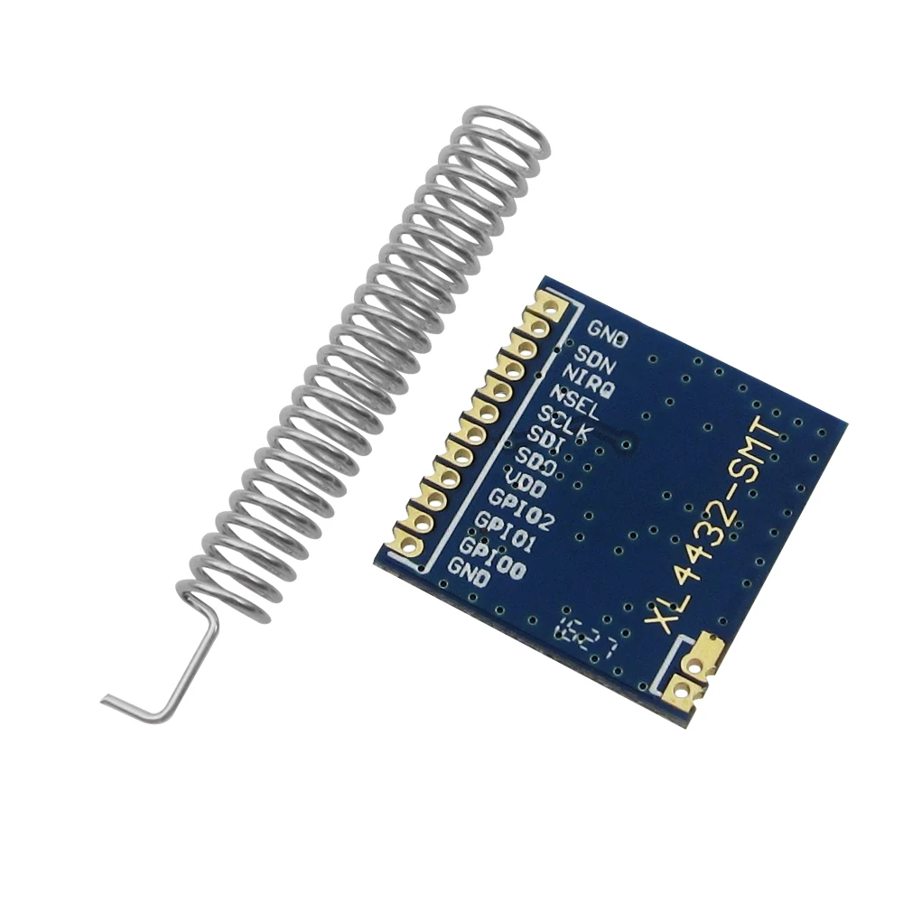 10Set Mini SI4432 Remote Wireless Transceiver Communication Module 240MHZ-930MHZ + Spring Antenna, Distance 1000m
