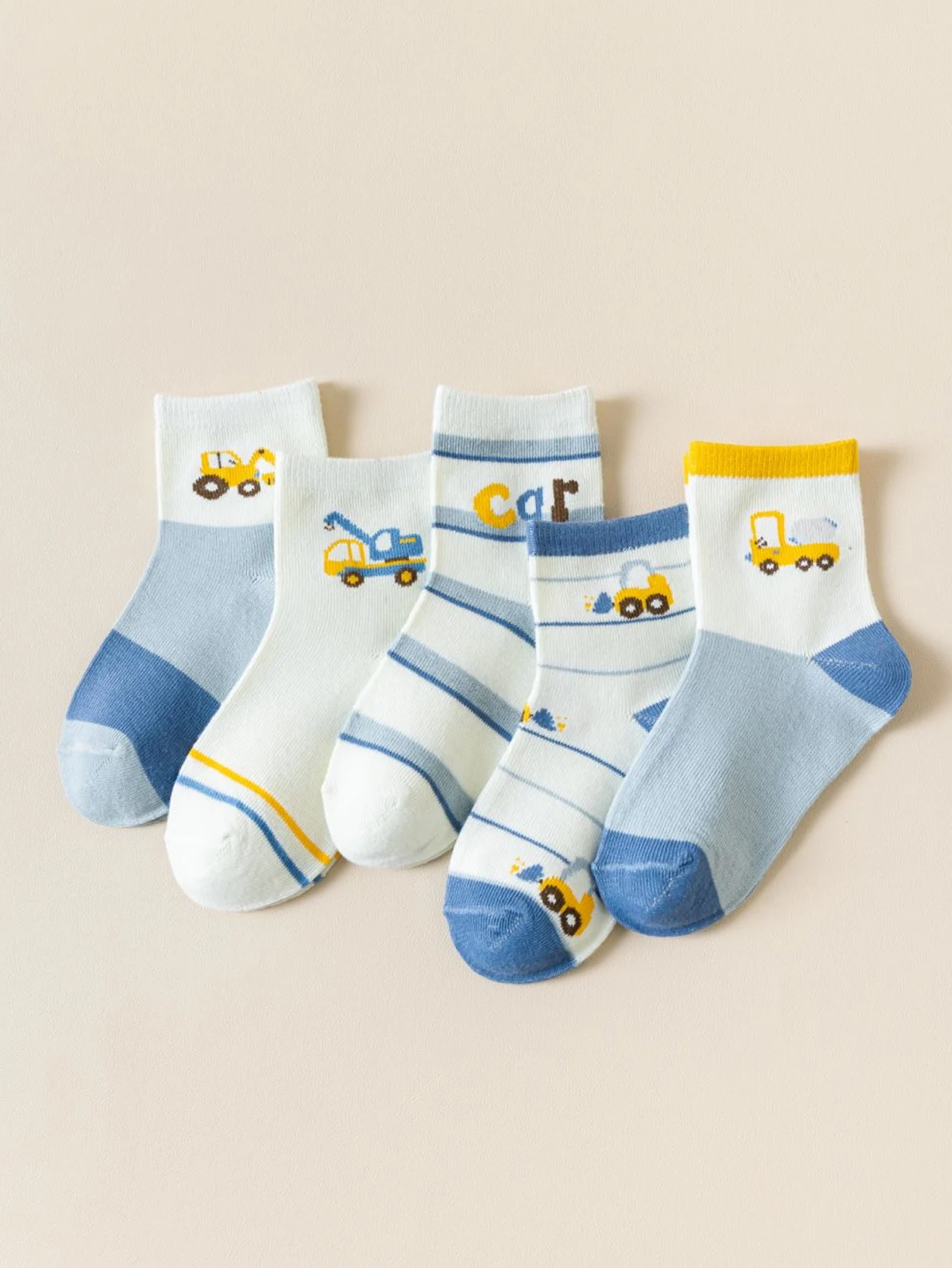 5 Pair Pack of Children's Socks for Boys