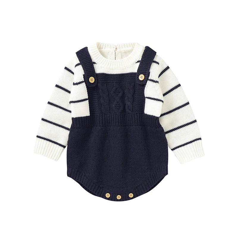 

Autumn Baby Bodysuits Clothes Winter Casual Long Sleeve Knit Newborn Boys Girls Sweaters Onesie 0-18m Infant Coveralls One Piece