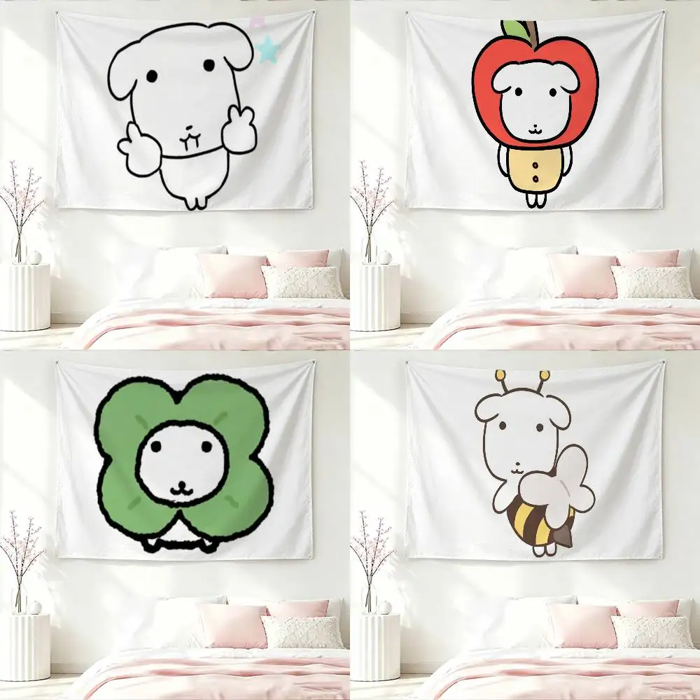 Cute Ganadi Dog Flag Outdoor Decorations for Bedrooms Home Decor Items Banners Tapestry