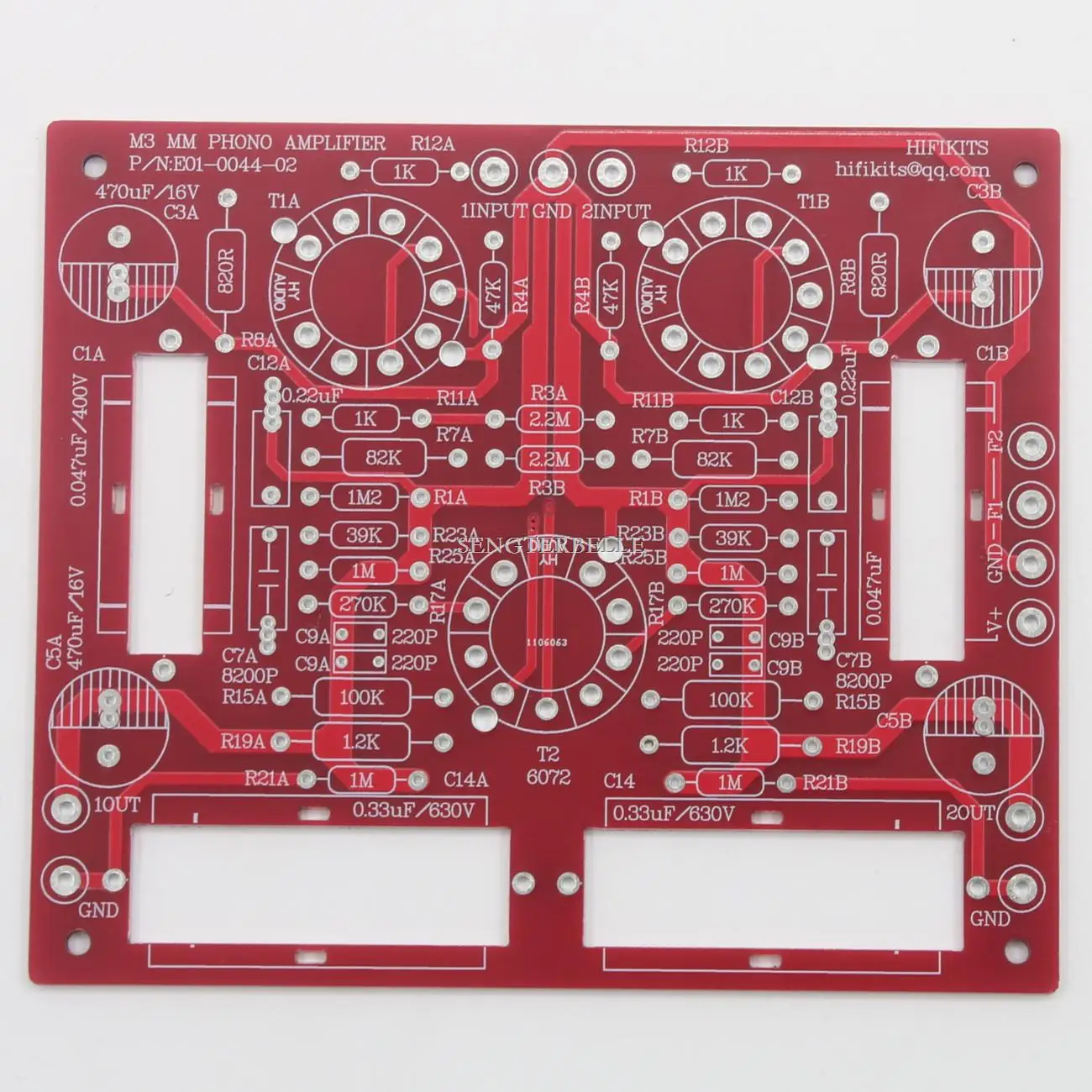 

HiFi Diy M3 Tube RiAA MM Stereo Phono Amp Board PCB Base On A-N L3 Phono Circuit