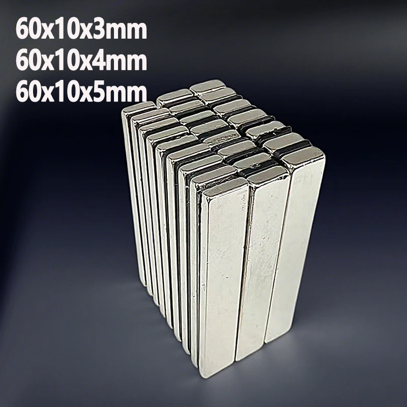 

2-50pcs Block Square Magnet 60x10x3 60x10x4 60x10x5mm Office Refrigerator Kitchen Garage Tool Fridge 60*10*3 60*10*4mm Accessory