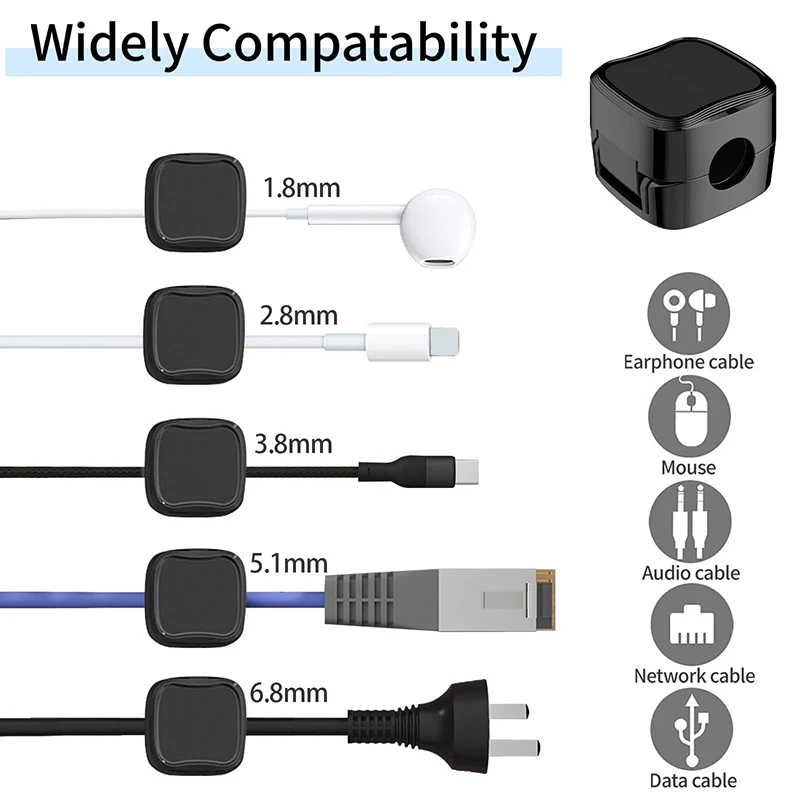 Magnetyczny organizer do kabli Klipsy do kabli Regulowany uchwyt na przewód pod biurkiem Zarządzanie kablami Uchwyt na przewody Domowe biuro Gadżety kuchenne