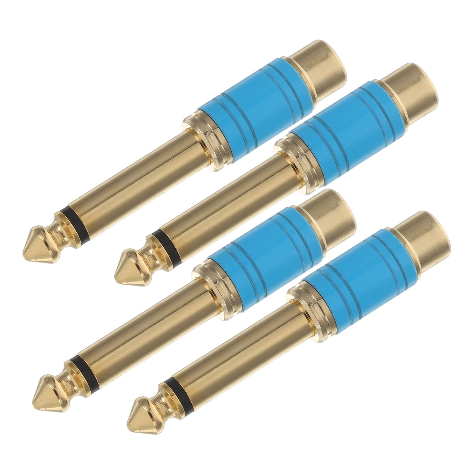 

4pcs Audio Converter Stereo Male To Female Adapter Metal Housing High-Fidelity Sound For Mixers Amplifiers Systems