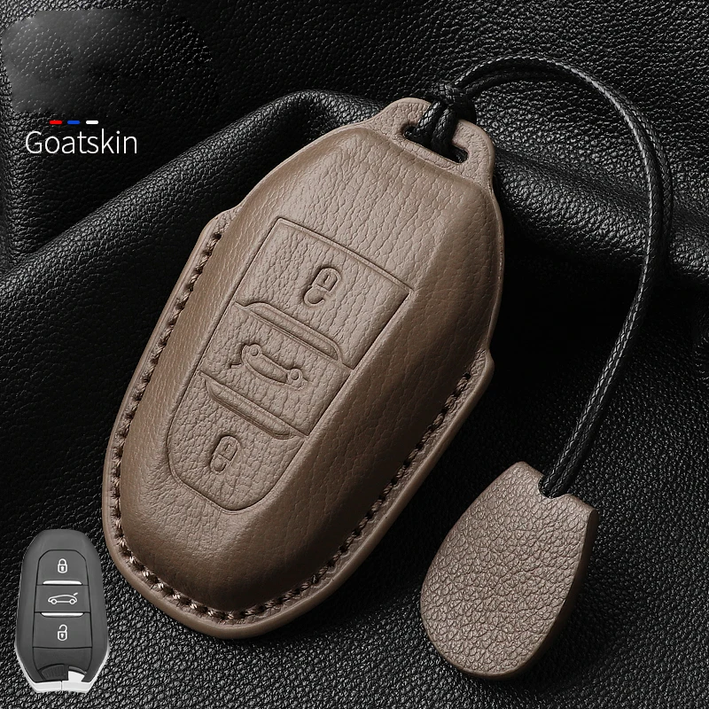 

For Citroen Versailles leather high-grade key cover for men and women C5 full package Tianyi C5 goat leather C4L shell C6 buckle