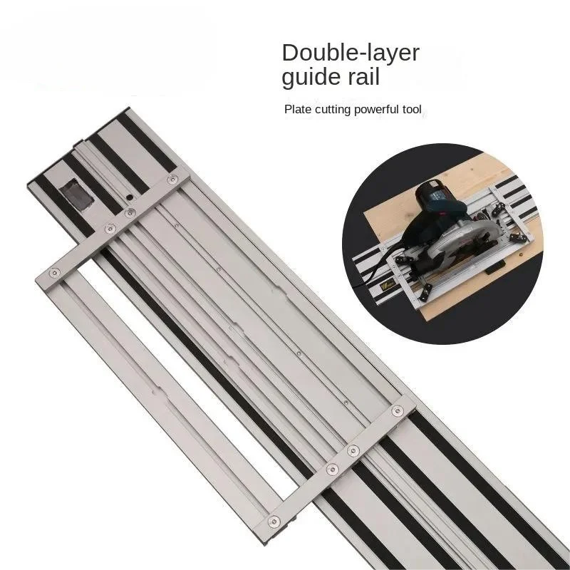 New double-layer electric circular saw universal guide rail linear carving machine Single layer guide rail DIY woodworking tool