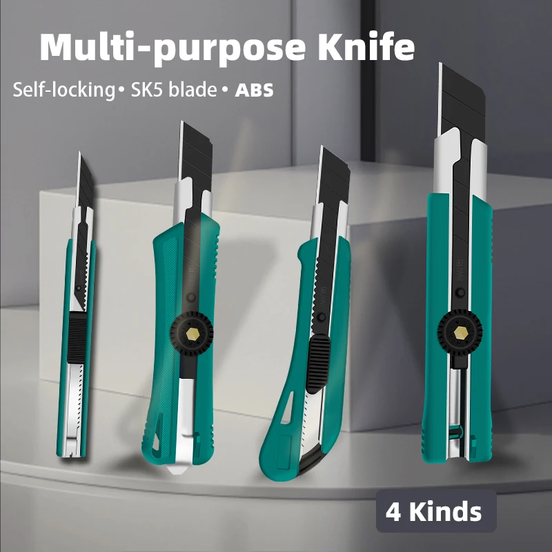 Art Knife Self-Locking Knife Heavy Thickened Multi-Purpose Wallpaper Knife Mini Knife Tool Knife Stationery Cutting Supplies