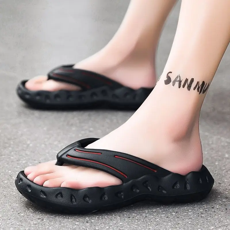 

Platform Anti-slip Slides Outdoor Beach Men's Shoe Comfortable Eva Cheap Shoes Liquidation 2025 Fashion Male Flip Flops Slipper