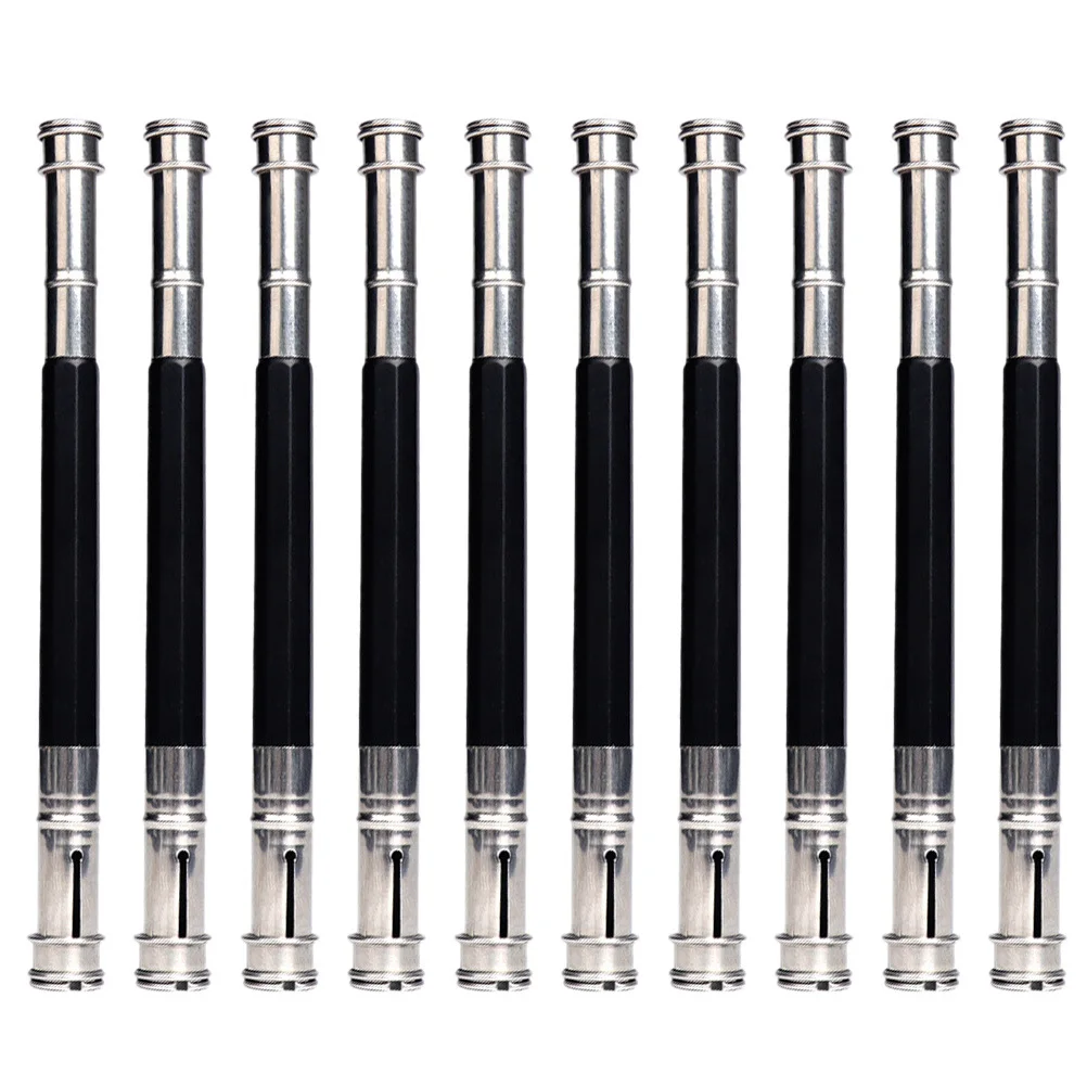 10Pcs Bleistift Extender Edelstahl Metall Extender Doppelseitige Halter Student Schreibwaren Büro Liefert Schule Kunst