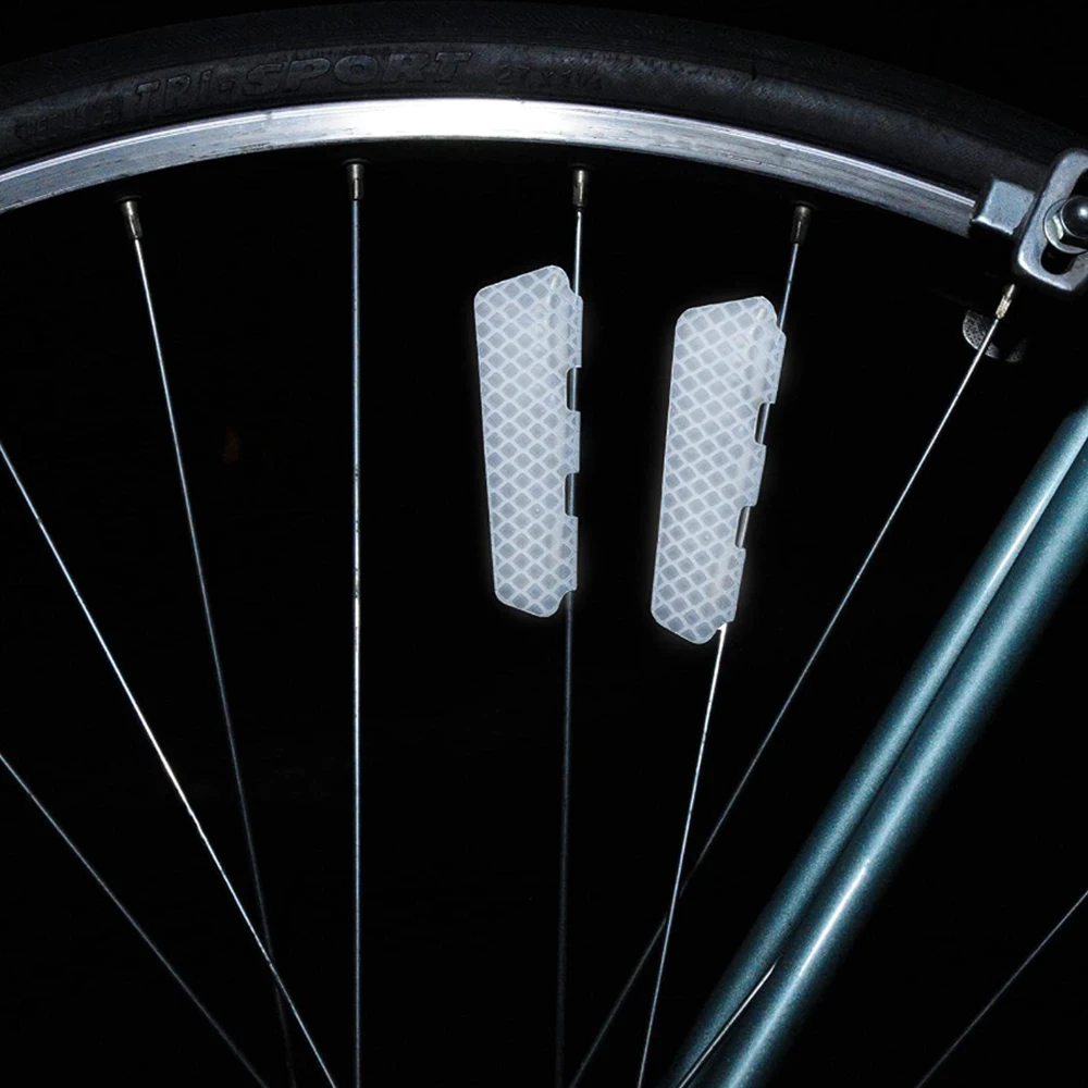 Bike Spoke Reflector Safety Warning Sticker Bicycle Wheel Rim Reflective Flashing Sticker Reflective Sticker Bicycle Accessories