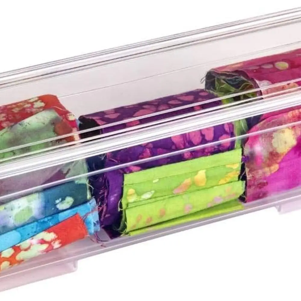 

6971AG XL Bins with Lids 4-Pack, [4] Extra Long Art & Craft Organizer Boxes, Clear