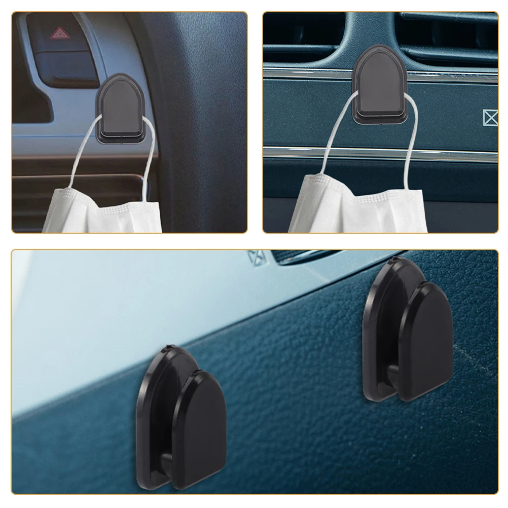 

30pcs Car Hook Adhesive Key Holder for Automobile Interior Accessories Black Mini Hooks Vehicle Supplies Auto RV Parts