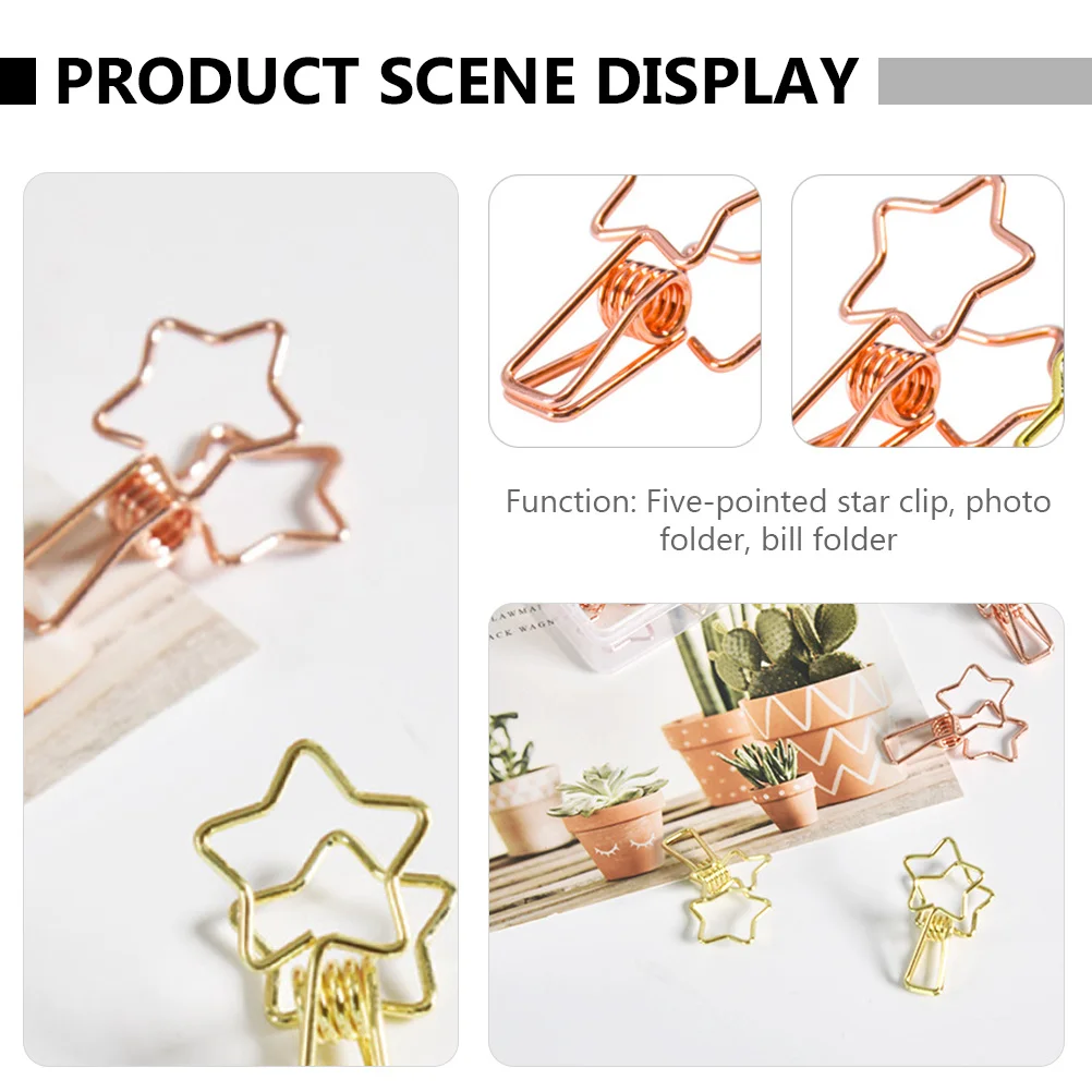 

16Pcs Photo Clips Metal Multi-Purpose Organizing Clamps for Office School Home Document File Receipt Metal Receipt Clip