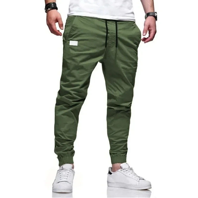 New Men\'s  Casual Sports Pants Sweatpants Male Jogger Cargo Harem Pencil Pants Trousers Multi-pocket Sweatwear 2024