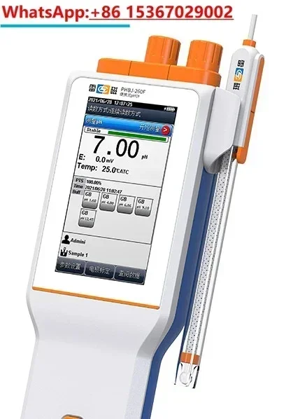 Portable pH meter for on-site laboratory testing, handheld acidity meter with automatic temperature compensation