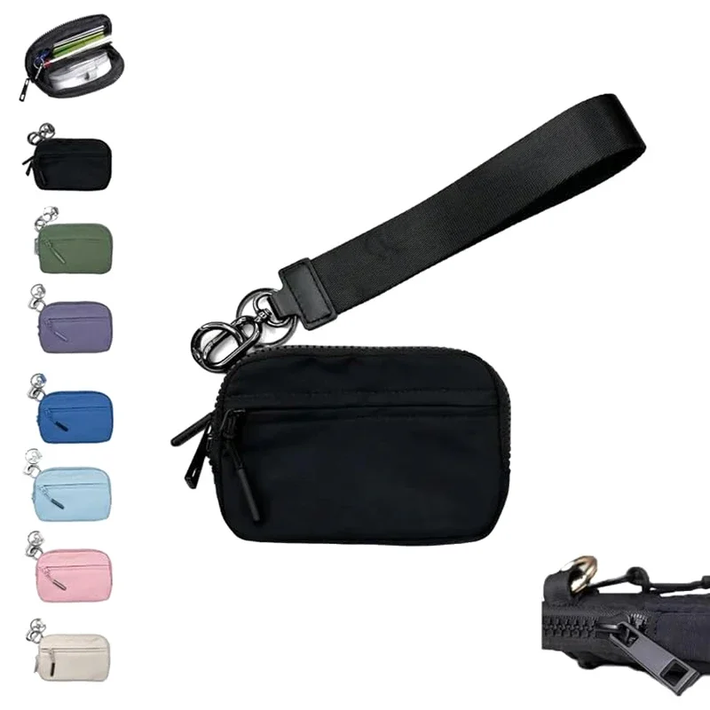 Mit Handgelenk-Reißverschluss, Geldbörse für Damen, lässige Reisetasche, wasserdichtes Nylon, kleine Geldbörse, multifunktionaler Kartenhalter – Detail 2