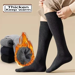 Winter Thick Warm Knee-High Men's Towel  Hoops Thermal Socks Men's Calf Socks Casual Cashmere Terry Socks Fashion Stockings
