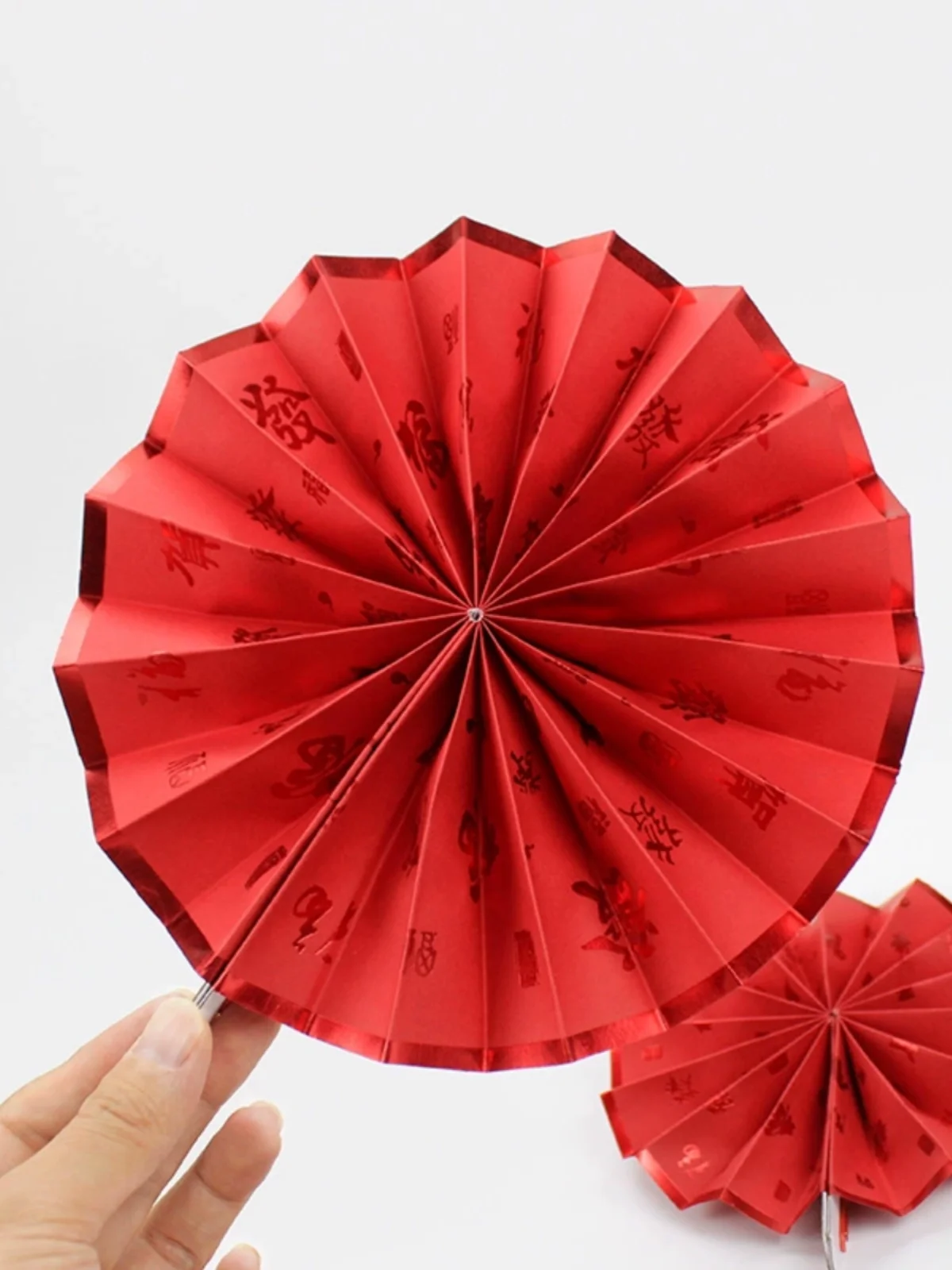 Abanico do rojo, abanico de personaje de la fortuna, decoración de Año Nuevo, adorno festivo, Material de embalaje de flo...