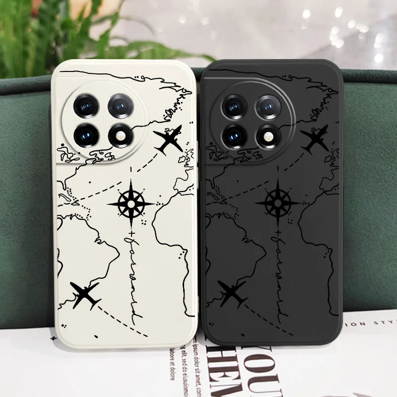 

Cute Little Airplane Phone Case For Oneplus 13 13R 12 12R 11 11R 10 10R 10T 9R 9RT 9 8T 8 7 7T Pro 5G Liquid Silicone Cover