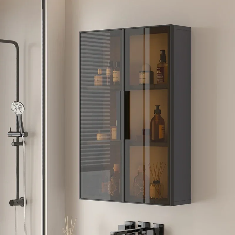 

Bathroom Small Wall Cabinet Hanging Bathroom Aluminum Alloy Bathroom Locker Storage Locker