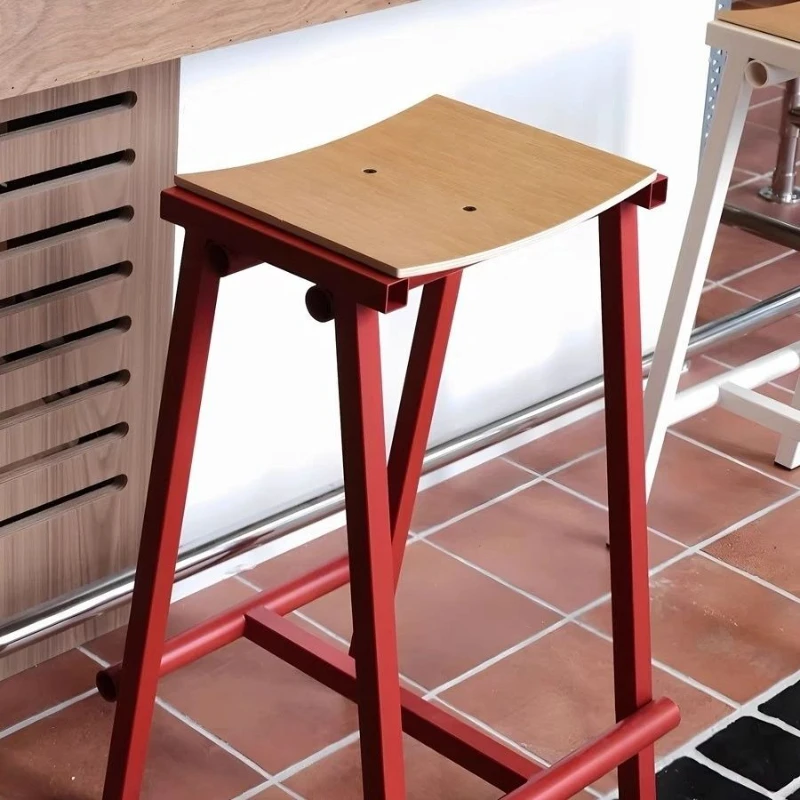 

Internet celebrity fashion retro milk tea shop designer outdoor bar chair living room home wrought iron high stool