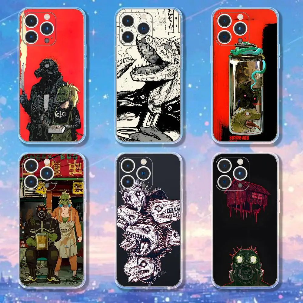 

Anime D-Dorohedoro Retro Phone Case For iPhone 17,16,15,14,13,12,11 Pro,Max,Plus,X,XS,XR,SE4,E Mini Transparent Soft Cover