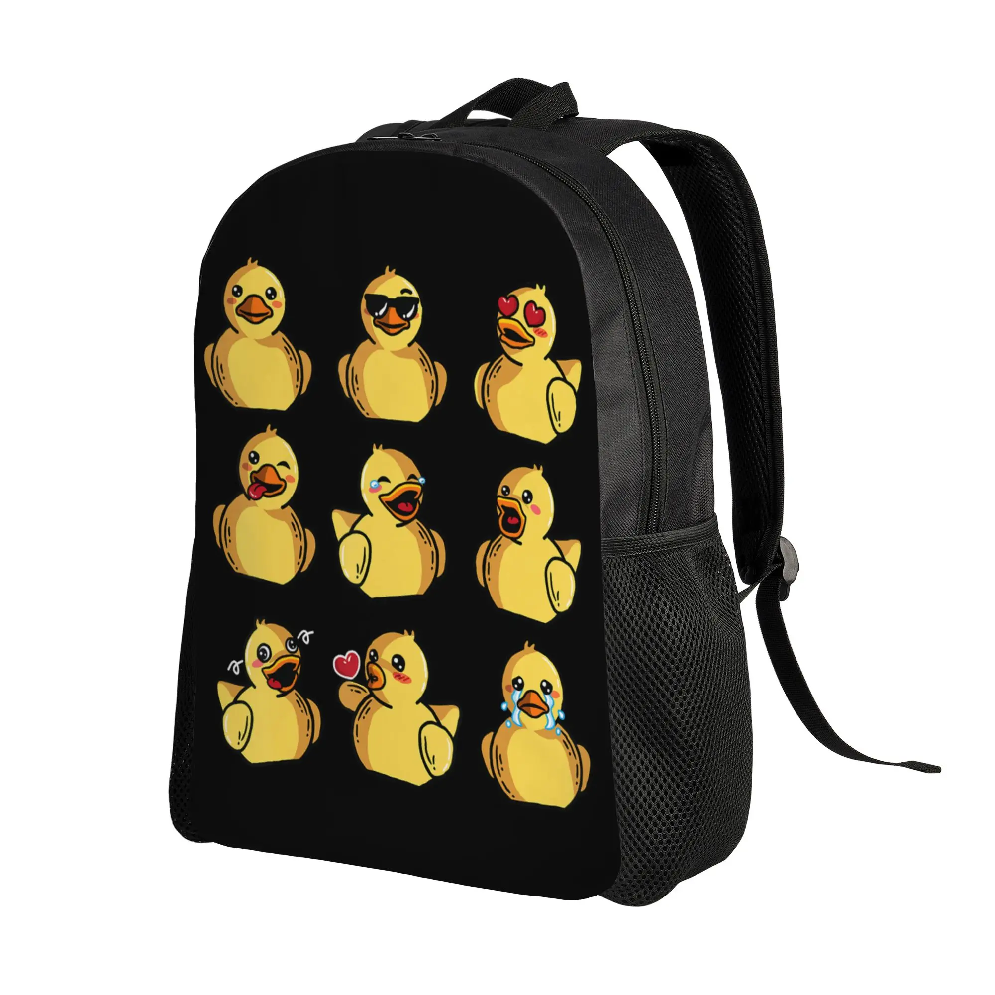 Rubber Ducky  Cool Duck Bath Toy Backpack Male  Breathable Backpacks Polyester Fun High School Bags Travel Colorful Rucksack