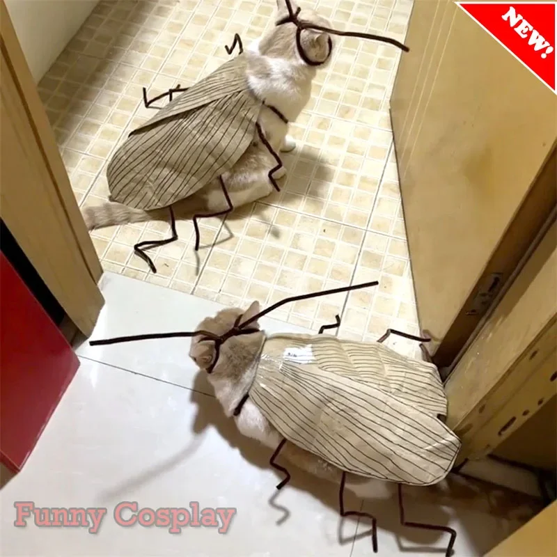 1pack Cat Cockroach Costume Role Play Easy DIY Material Pack Breathable Pet Costume