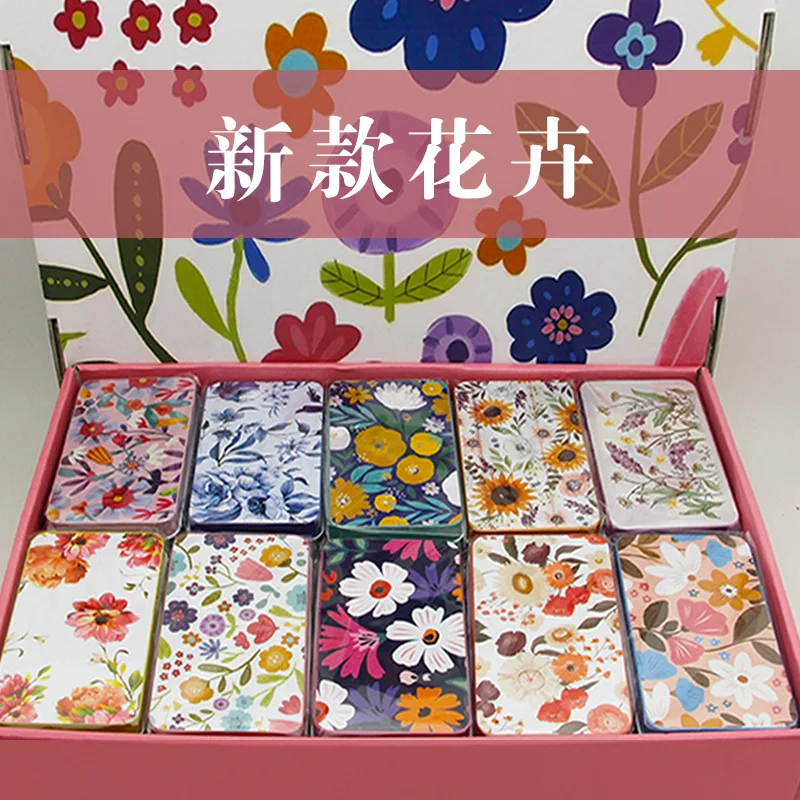 10 Pcs  Cartoon Christmas Lavender Rectangular Tinplate Metal Storage Boxes  For Ornaments,Wedding Candy ,Sundry Goods，Cute Gift