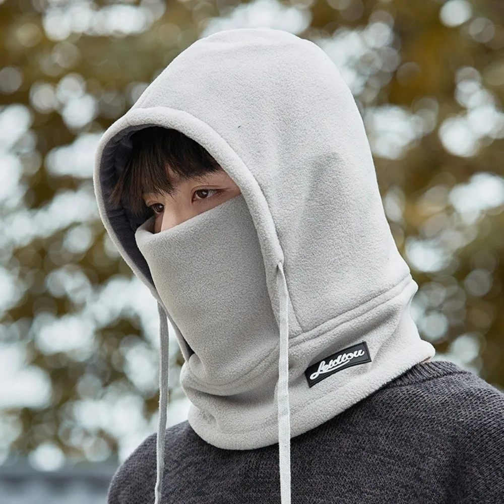 Novo manter quente balaclava chapéu à prova de vento à prova de frio pescoço máscara chapéu 2-em-1 engrossado chapéu quente inverno