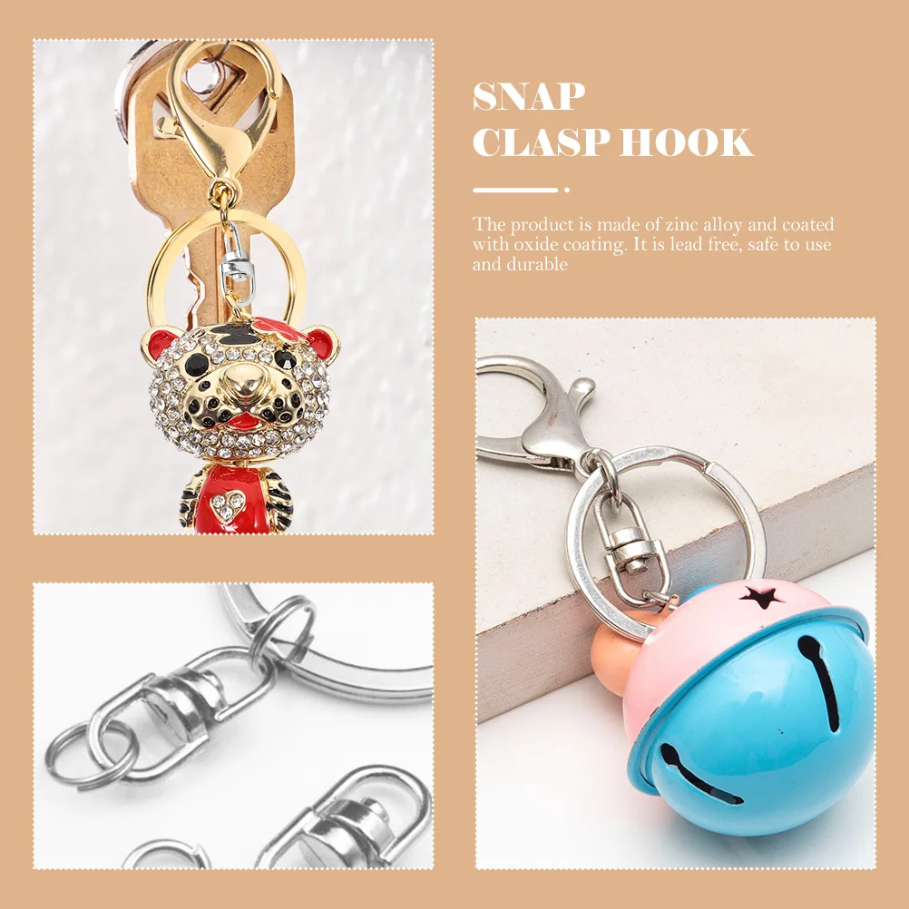 100 قطعة خطاطيف تعليق الزناد الدوارة خالية من الرصاص سبائك الزنك مشبك كليب للنسيج الكلب DIY بها بنفسك الملحقات