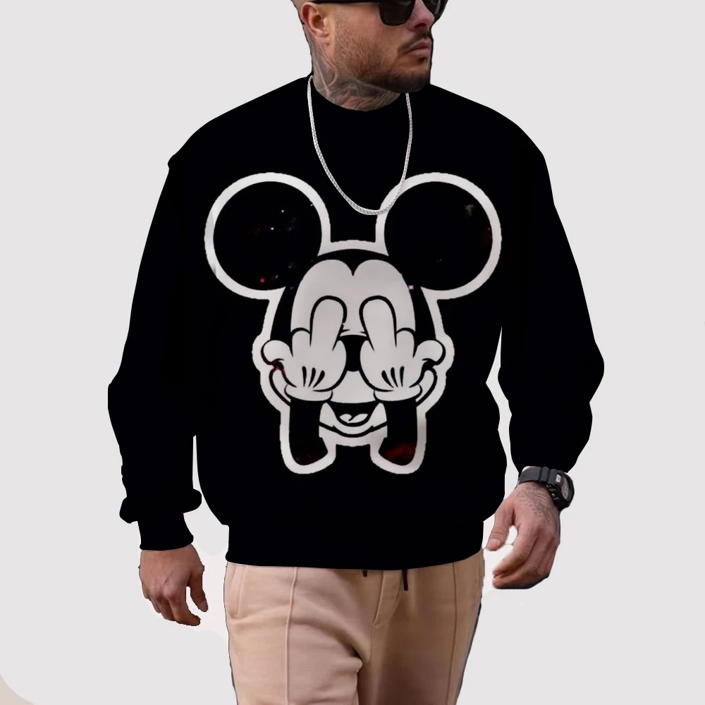 New Kids Boys Mens Round Neck Creativity Crewneck Clothing Fashion Disney Mickey Mouse print Sweatshirt Fashio Pullover For Male