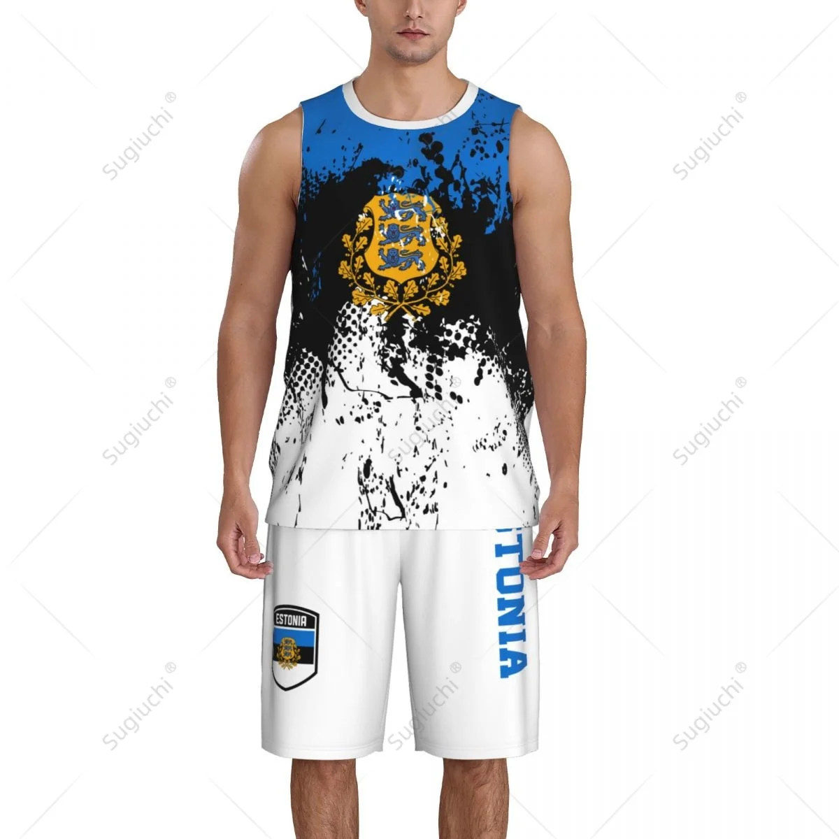 Ensemble maillot et pantalon de basket-ball pour homme, équipe Estonia Feel Mars, nom personnalisé Dahber, exclusif