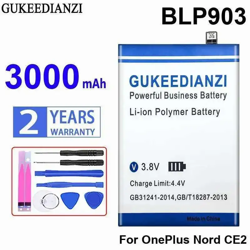 

Стабильная батарея высокой емкости 3000 мАч для мобильного телефона Oneplus Nord CE2 BLP903