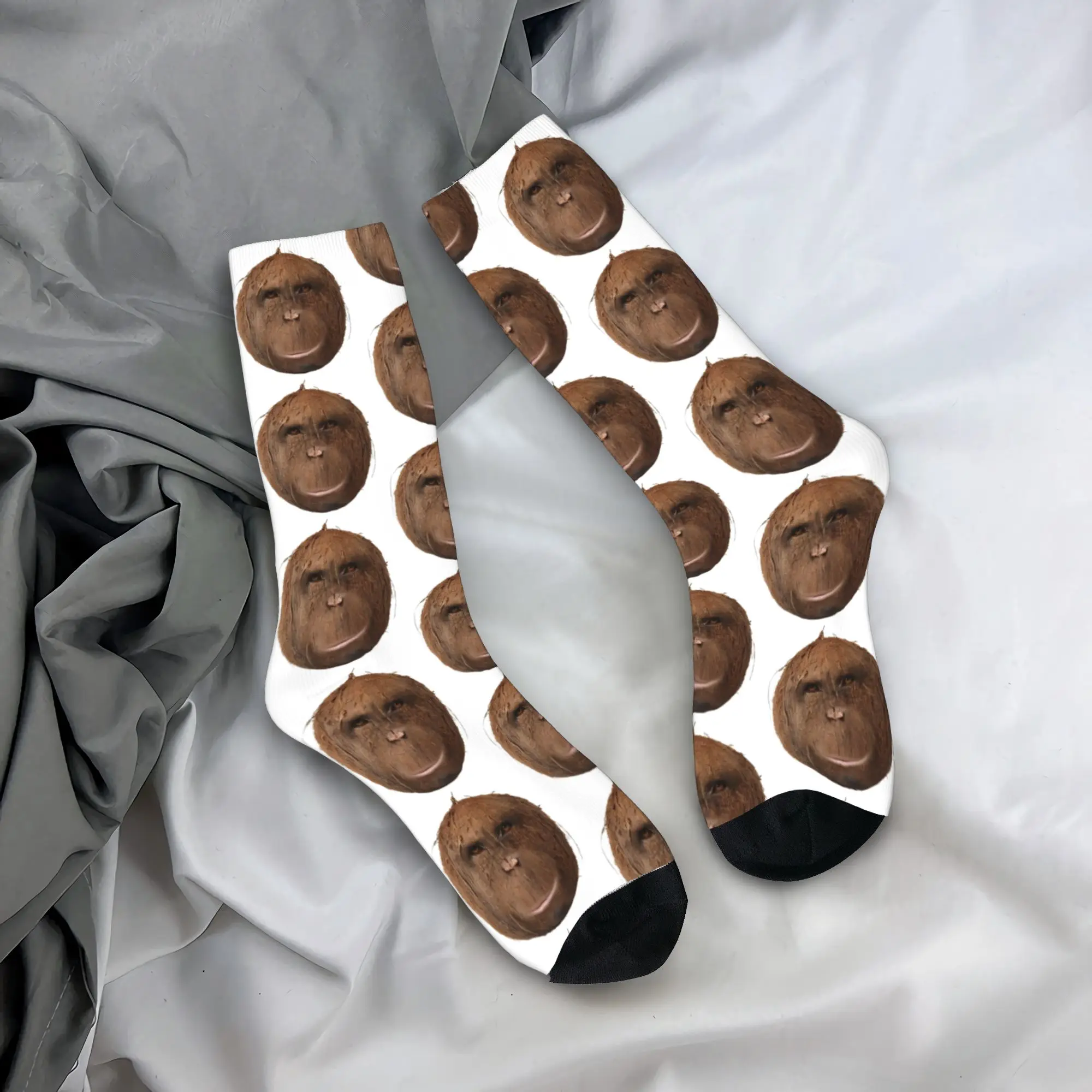 

Забавные носки Silly AI Coconut Gen Z Meme Brainrot Humor для любителей фруктов, зимние чулки, мужские мягкие носки, противоскользящие носки для скейтборда