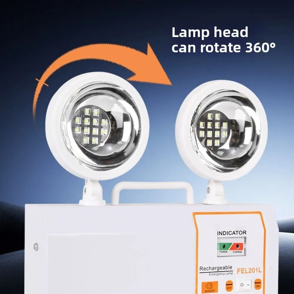 

Double Head Emergency Light 3W Power Safety Lighting LED Emergency Light Automatic Lighting Wall-Mounted Fire Emergency Light