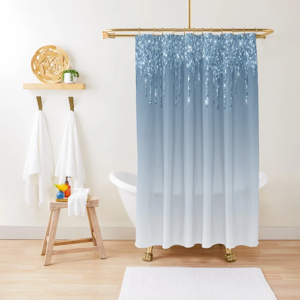 

blue glitter Shower Curtain For Bathroom Shower Waterproof Shower In The Bathroom Bathroom Curtain