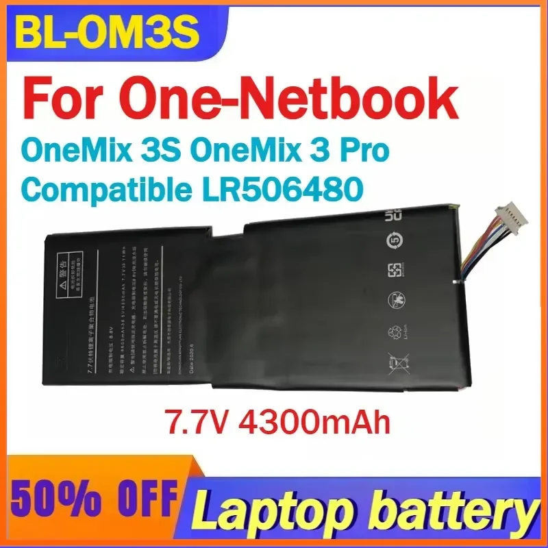 7.7V 4300mAh BL-OM3S Laptop Lithium-ion Battery for One-Netbook OneMix 3S/3 Pro Compatible LR506480 Batteries