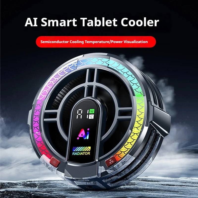 Tablet Cooler Semiconductor Cooling 27w Adjustable Back Clip Stand For Ipad Gaming Fast Radiator Holder For Gamers Live Streamin
