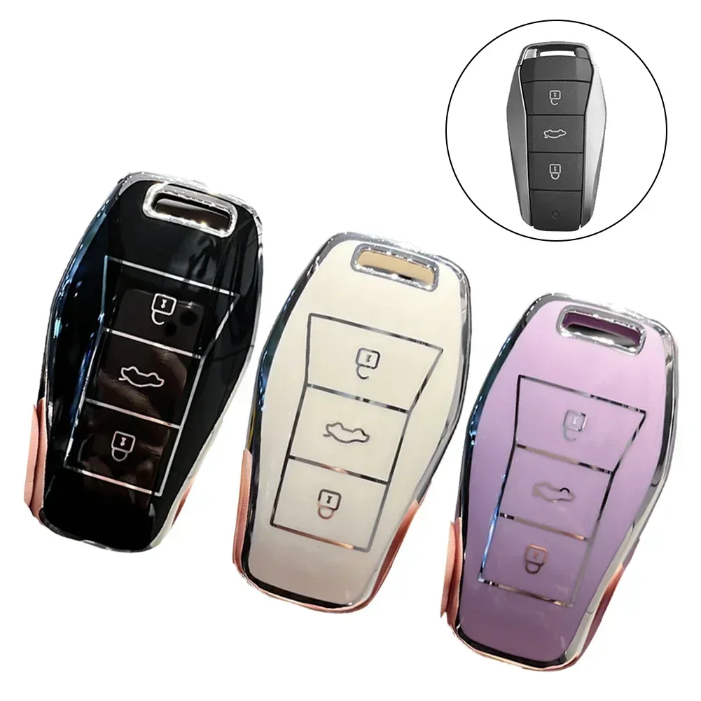 1X Universal Car Remote Key Case Cover Shell Fob For JAC SOL E10X QX X7 X8 E50 X6 A5 Elegant Color Matching Key Holder