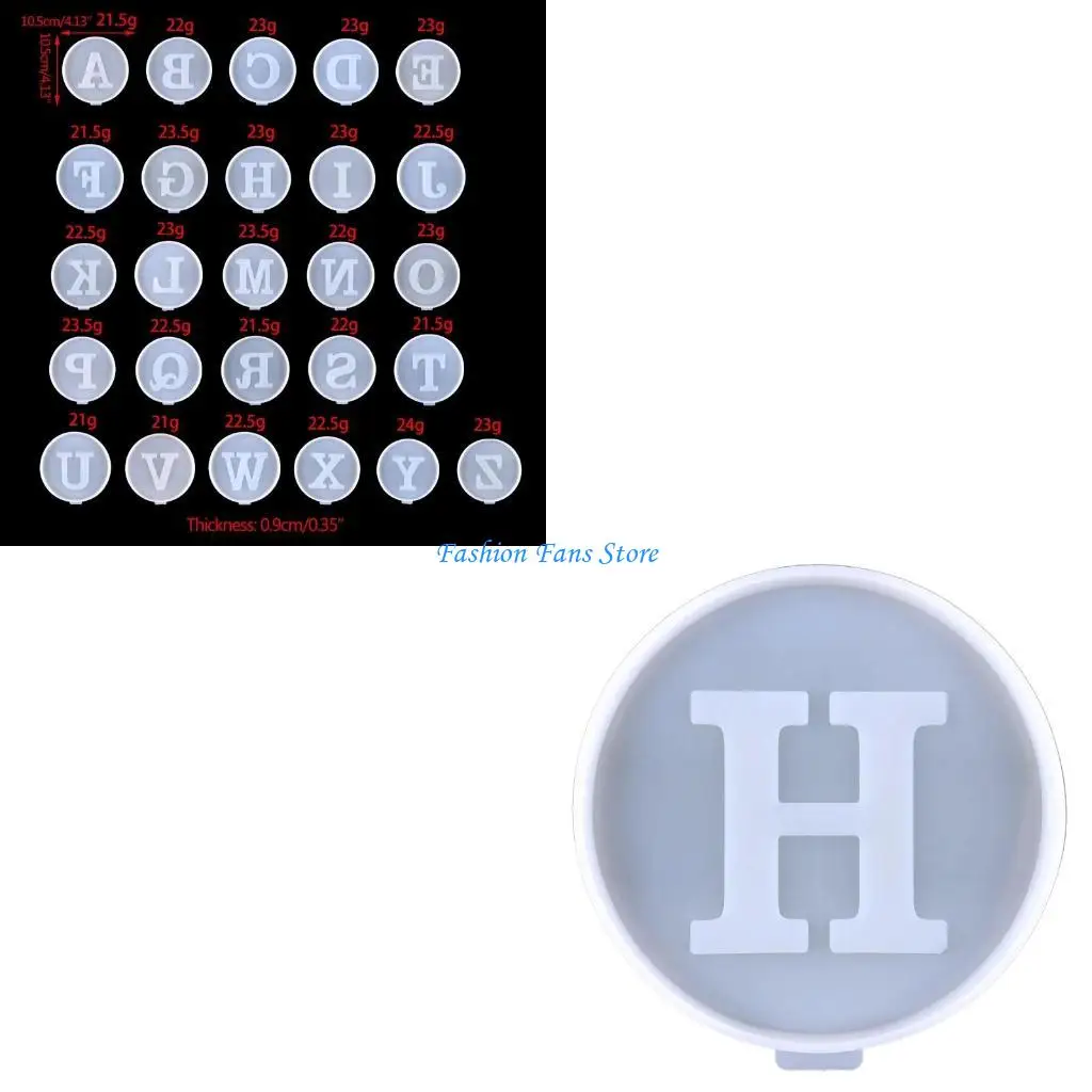 

Уникальная силиконовая форма с 26 буквами, коврик для чашки из эпоксидной смолы, ювелирный инструмент, аксессуары для украшения
