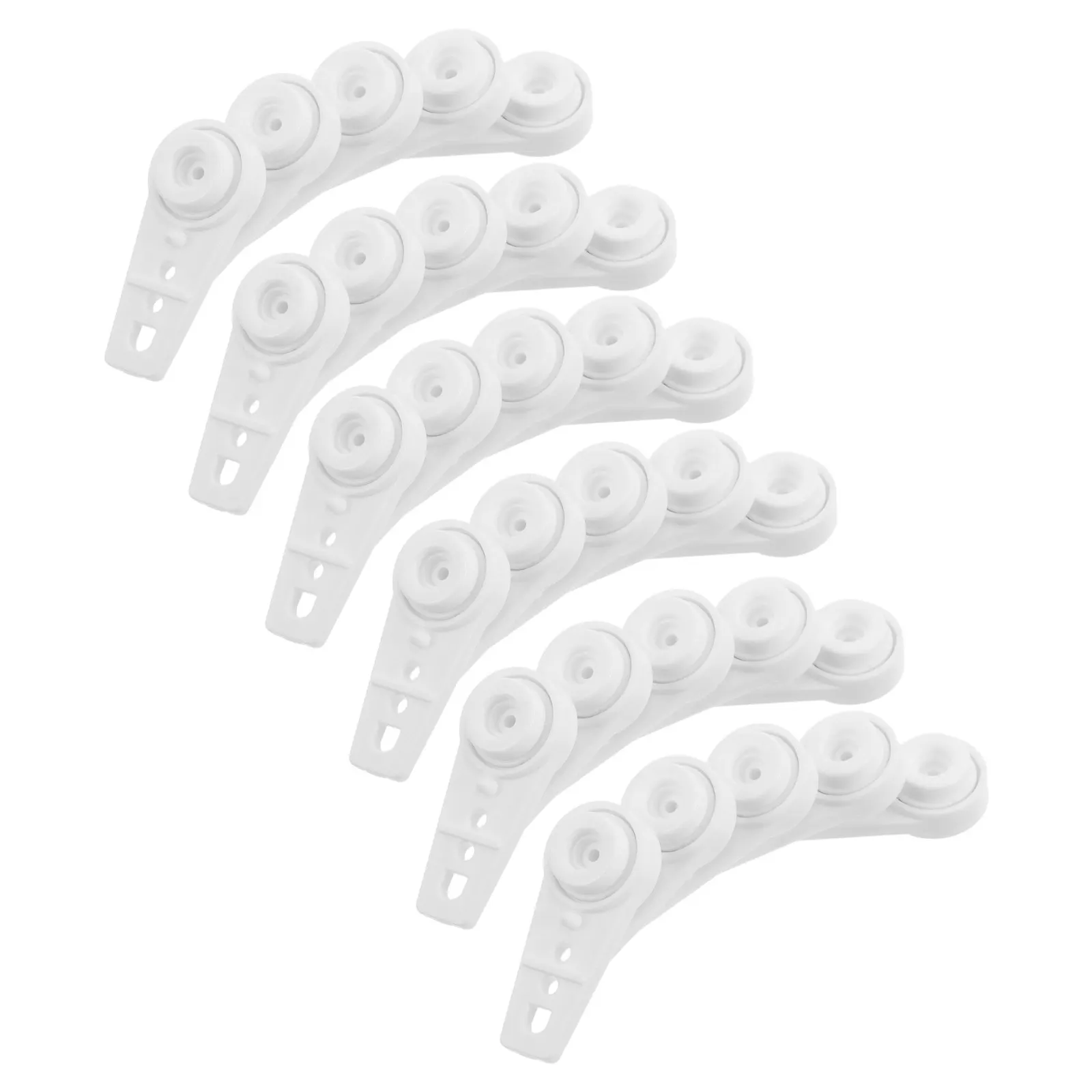 

30 шт. роликов-глайдеров для потолочных карнизов, H-образные, с двойными колесами, пластиковые, для раздвижных штор и замены дверных направляющих
