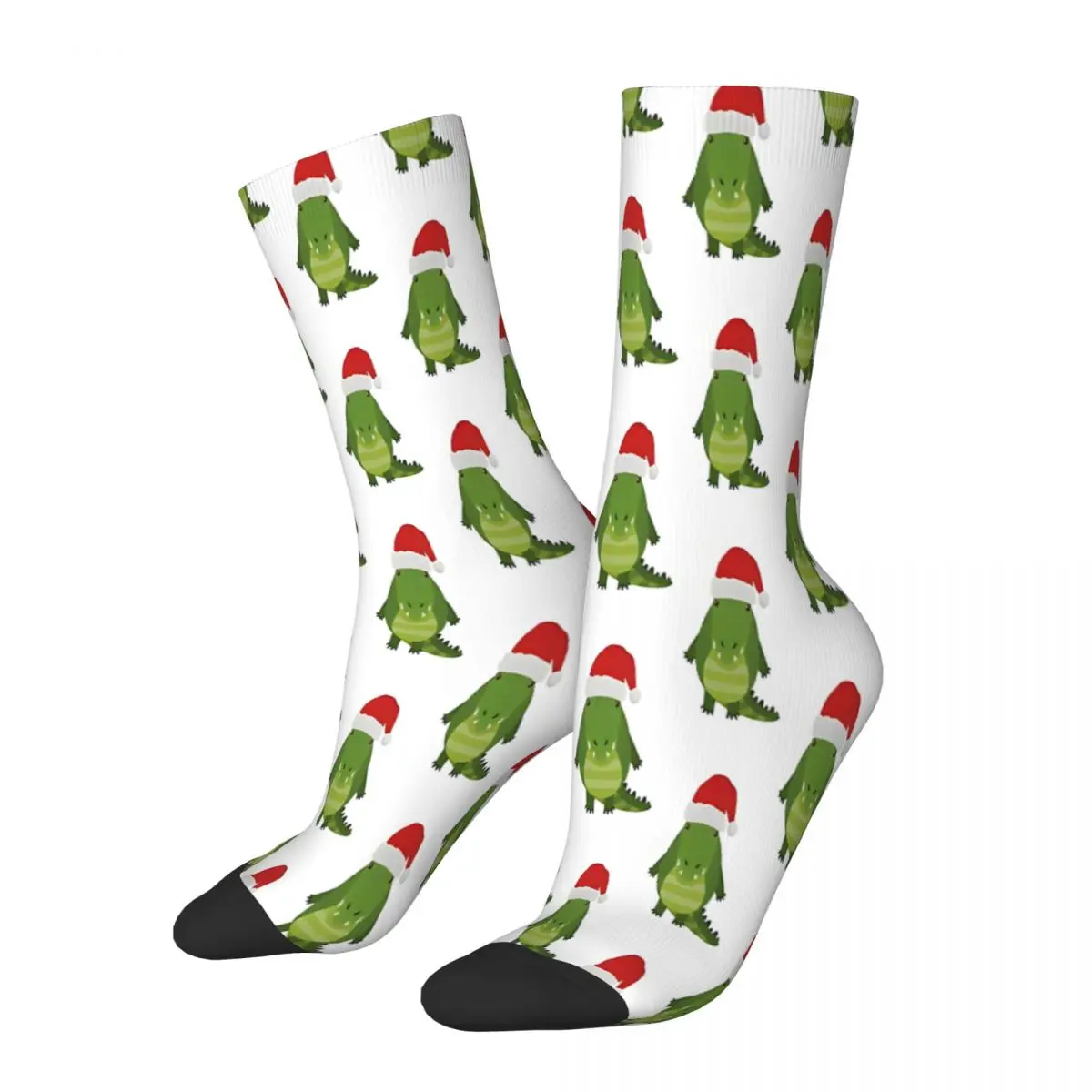 Christmas Crocodile Socks Male Mens Women Winter Stockings Polyester