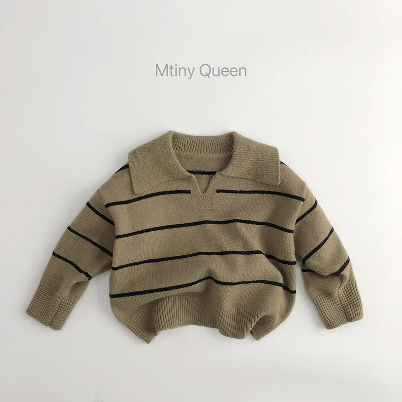 Autumn Winter Baby Girls Boys Knitted Pullover Tops Casual Loose Pullover Sweater Kids Sweater Children Knitted Clothing