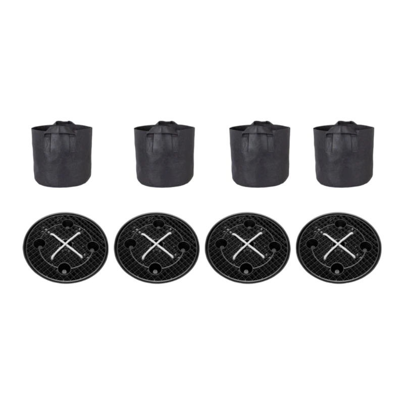 Pack Water Holding Plant Dishes for 5 Gallon Grow Sacks Highlighting Identity Watering Structure HX6C