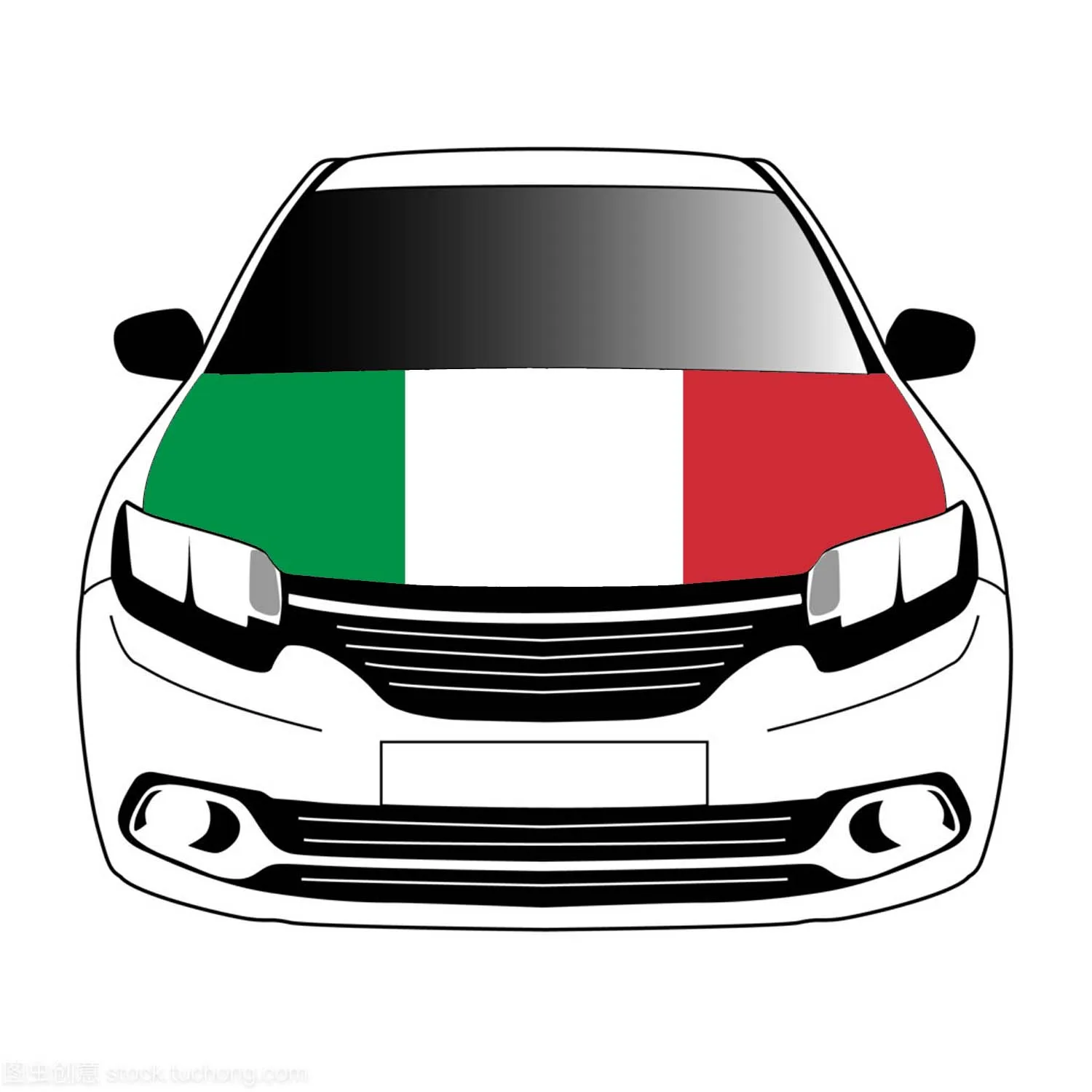 

Italian flag flags car Hood cover 3.3x5ft/5x7ft 100%polyester,car bonnet banner football match